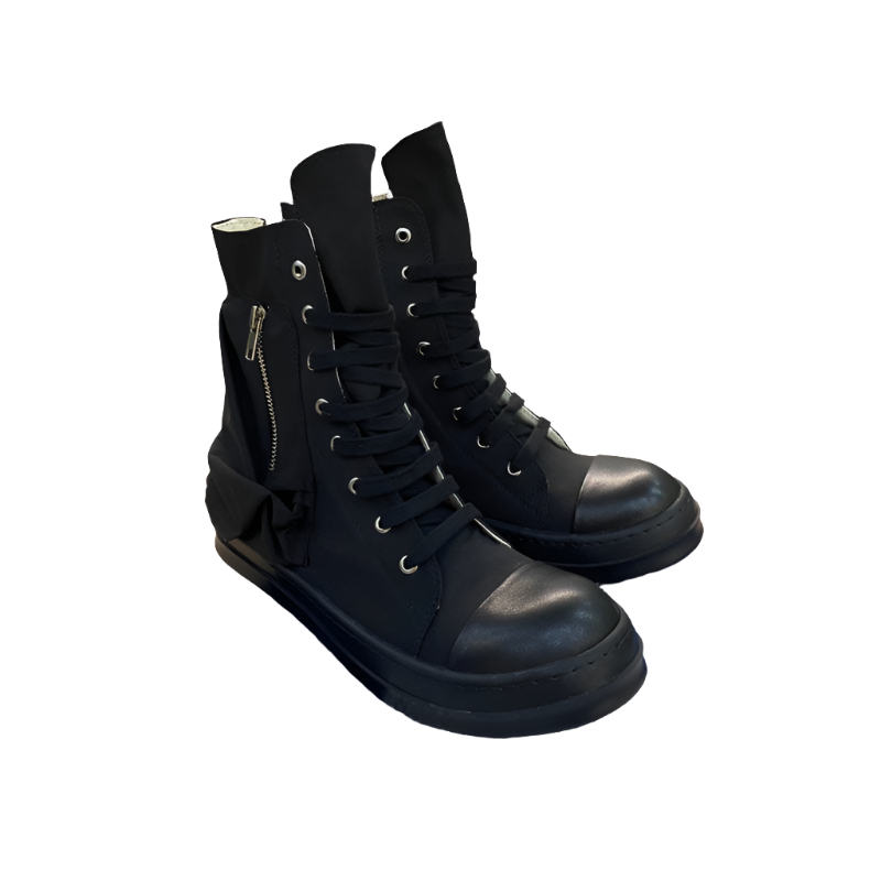 Bottes montantes en nylon Rick Owens - Noires