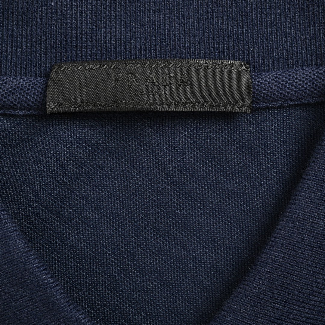 Polo classique Prada bleu marine