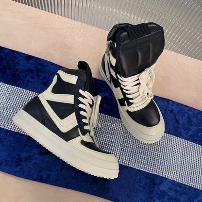 Baskets Rick Owens Geobasket - Noir et blanc