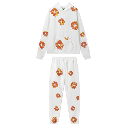 Denim Trs White Orange Tracksuit