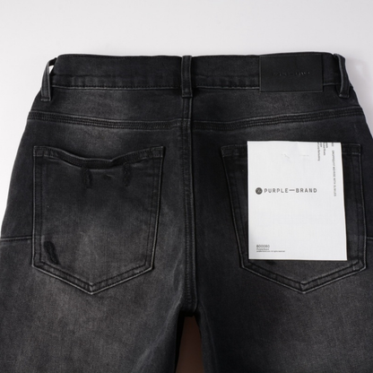 Purple Ripped Black Jeans