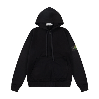 Stone Monogram Zip Hoodie