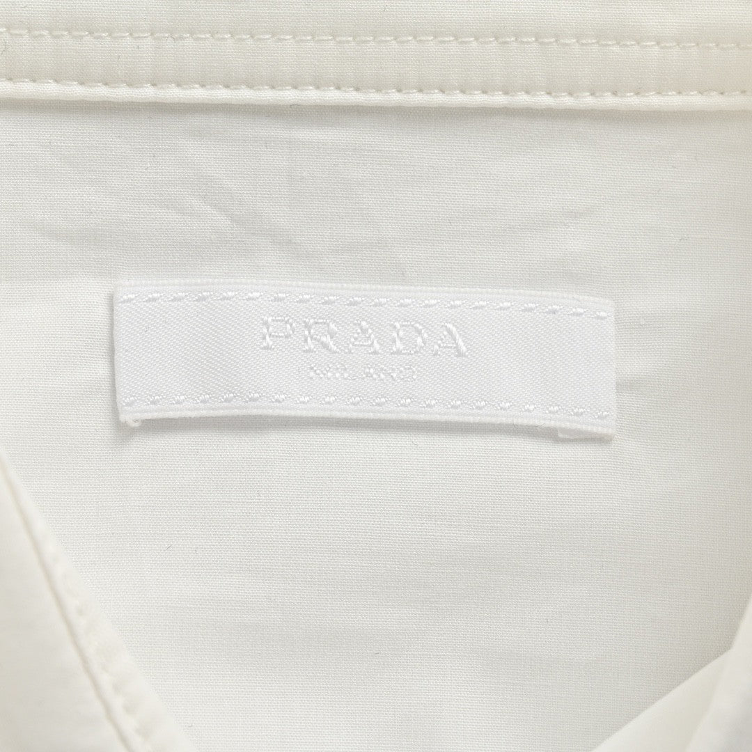 Chemise Prada à manches courtes boutonnée (blanche)
