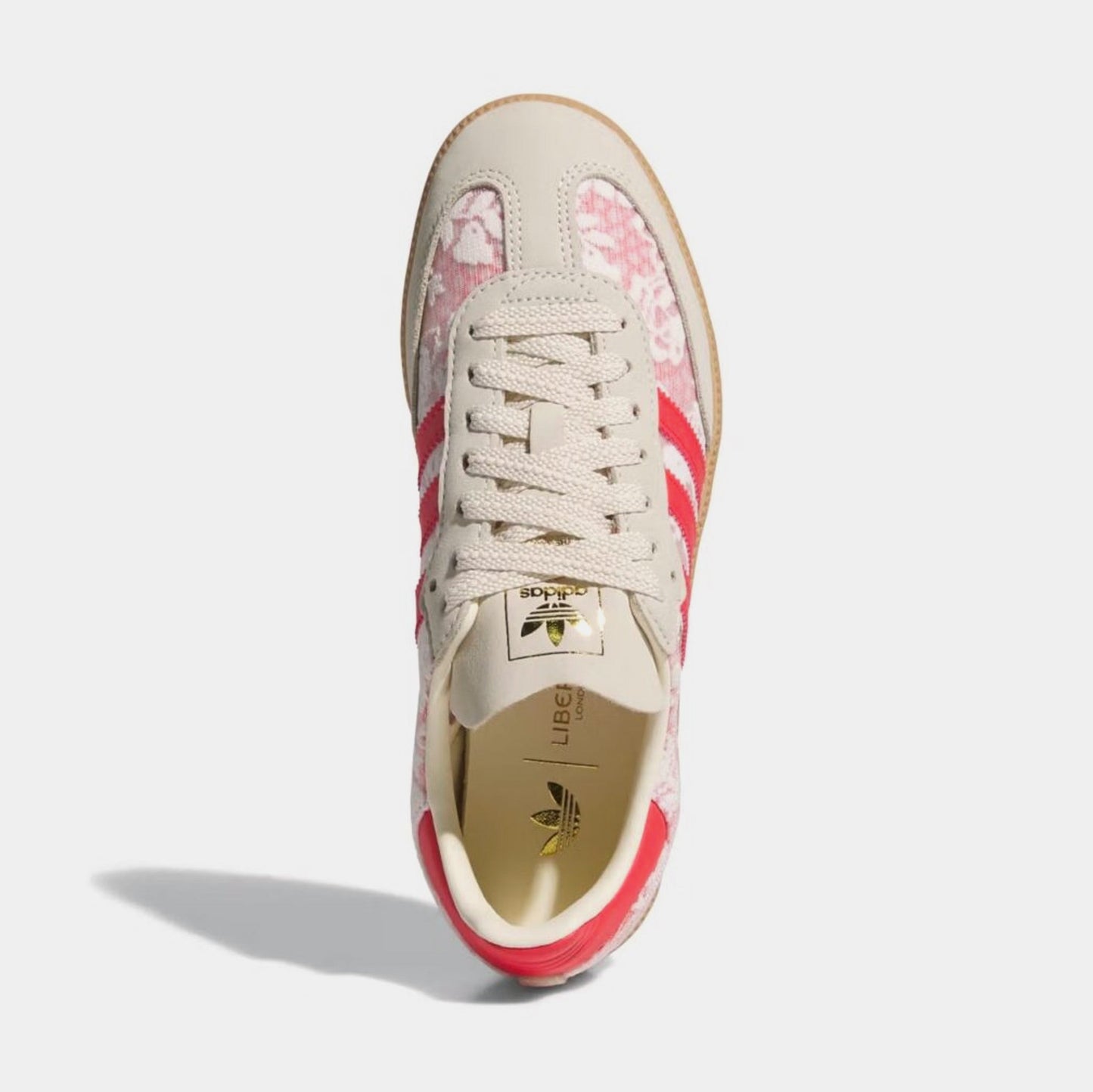 Samba OG Liberty London Womens Lifestyle Shoes (Footwear White/Cream White/Better Scarlet)