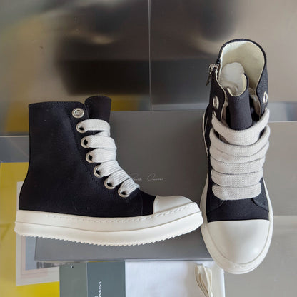 Baskets montantes noires Rick Owens