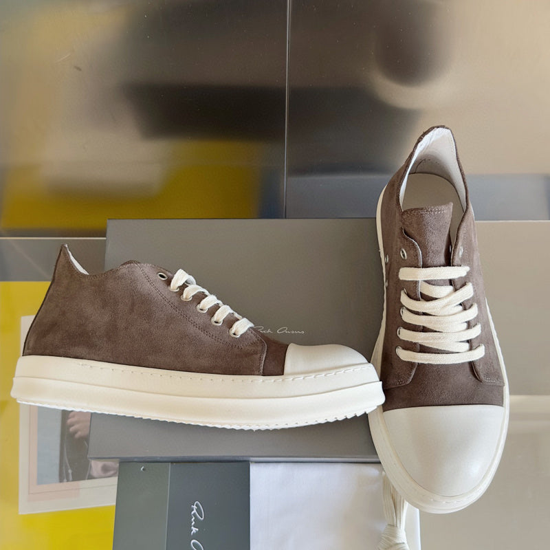 Baskets basses taupe Rick Owens