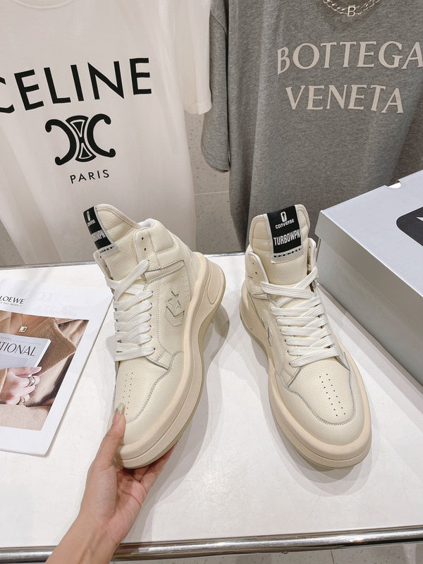 Baskets montantes crème Rick Owens