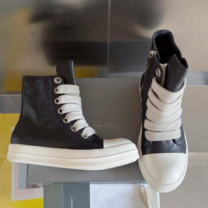 Baskets montantes noires Rick Owens