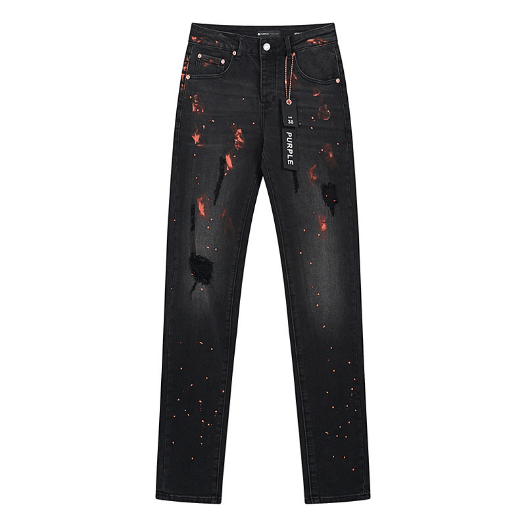 Jean violet délavé