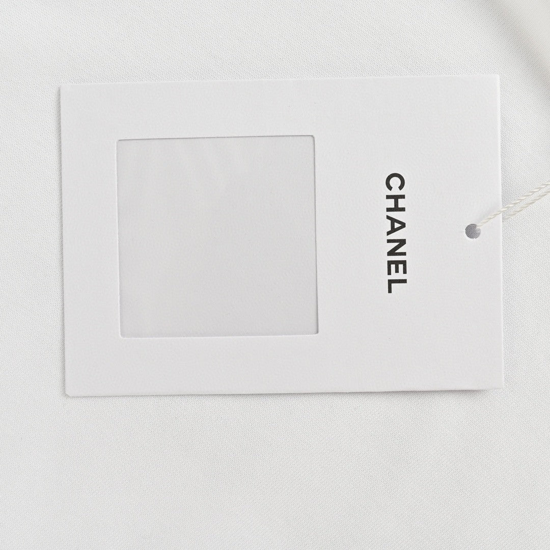 T-shirt Chanel Classic Logo blanc