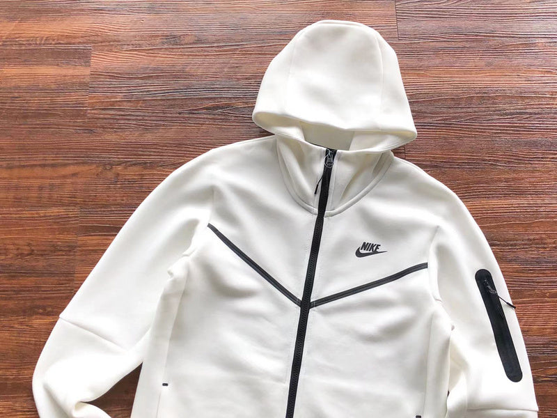 Sweat à capuche Nike Tech Fleece blanc