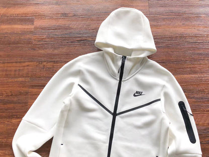 Sweat à capuche Nike Tech Fleece blanc
