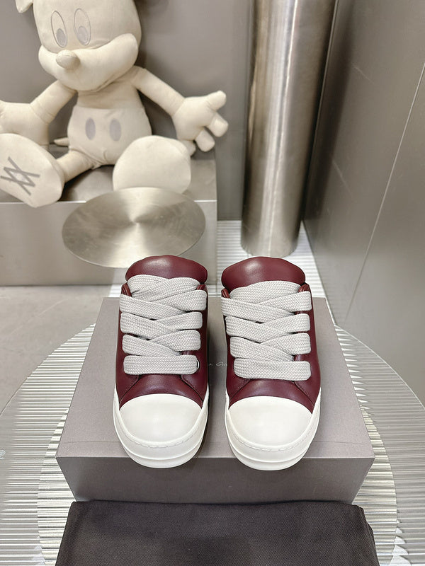 Baskets basses bordeaux Rick Owens
