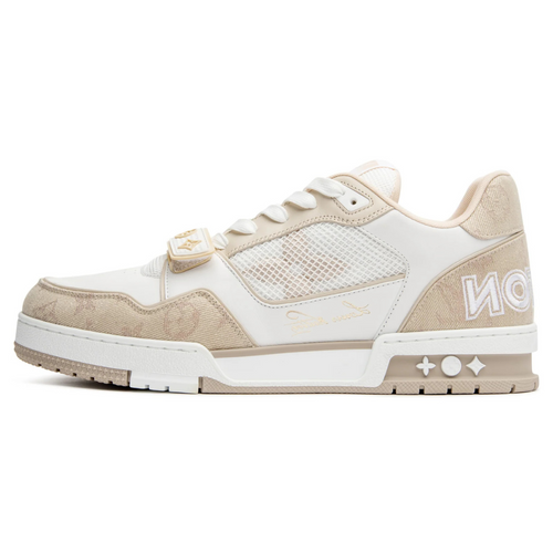 LV Monogram Beige Denim Trainer