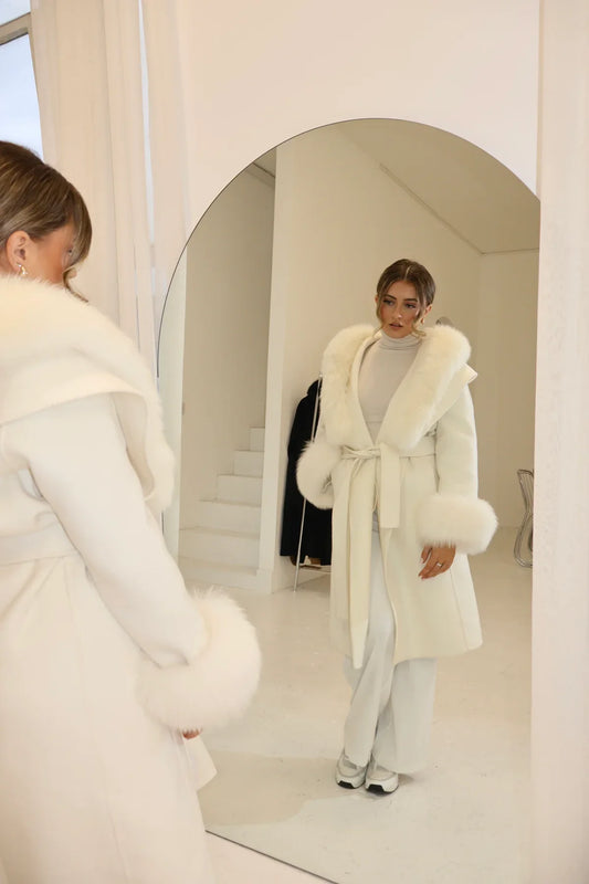 LUNEA LUXE LONG COAT WHITE