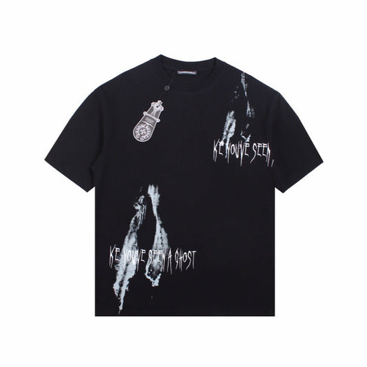T-shirt noir CHROME HEARTS x KIDS SEE GHOSTS