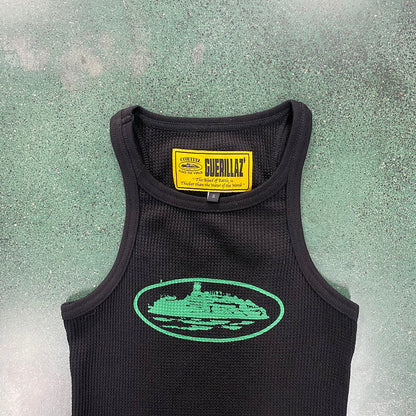 CORTEIZ RTW OG WOMEN'S ALCATRAZ TANK TOP BLACK GREEN