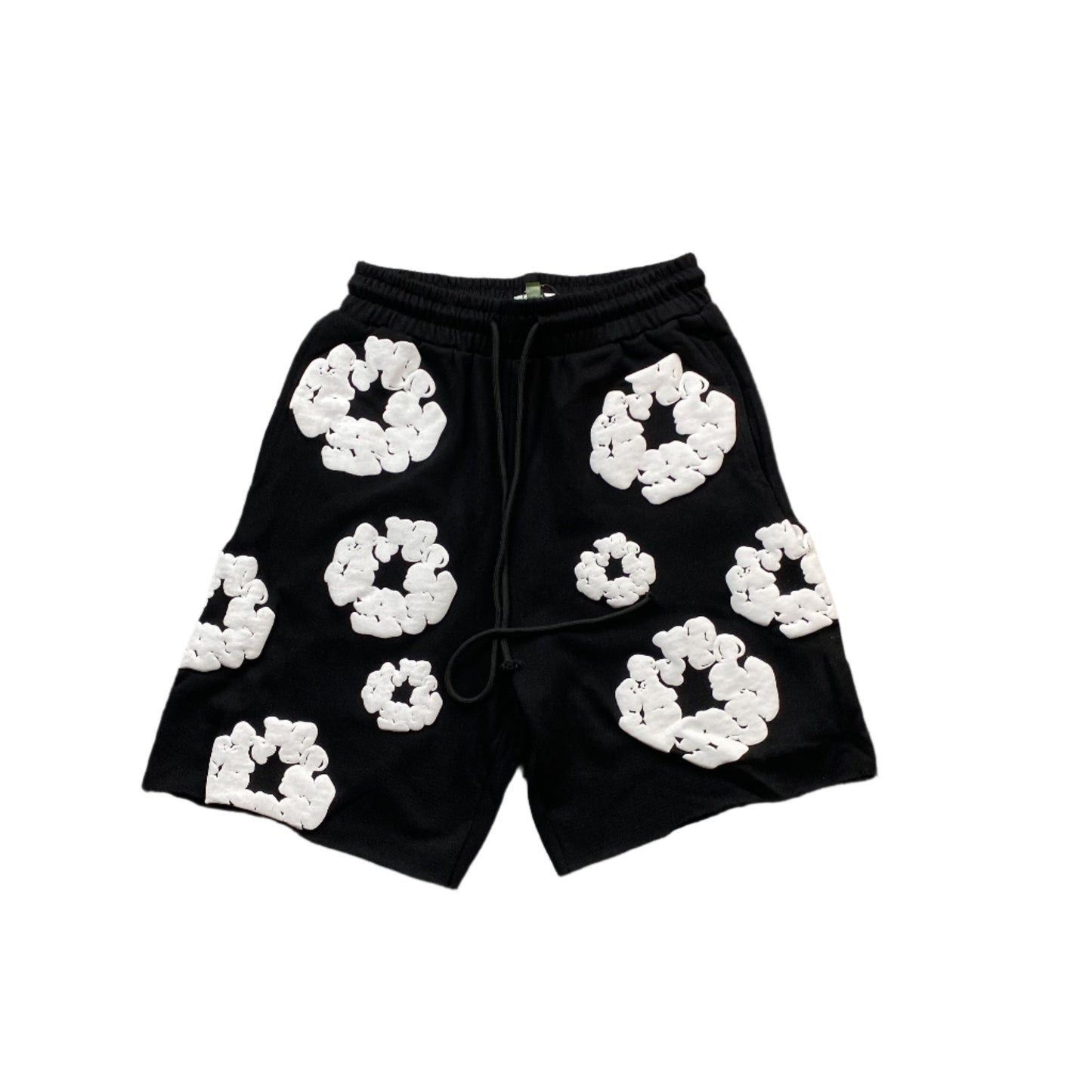 DENIM TEARS COTTON WREATH SHORTS BLACK