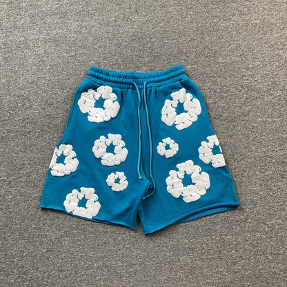 DENIM TEARS COTTON WREATH SHORTS CERULEAN