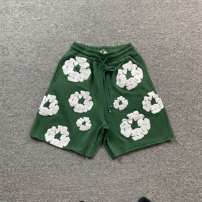 DENIM TEARS COTTON WREATH SHORTS GREEN