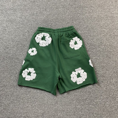 DENIM TEARS COTTON WREATH SHORTS GREEN