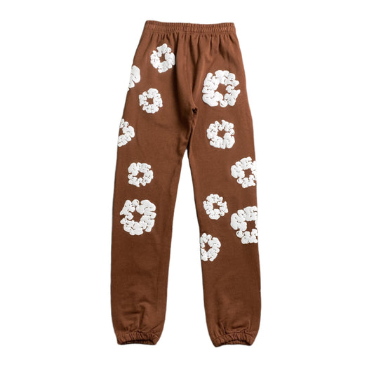 PANTALON DE SURVÊTEMENT MARRON EN DENIM TEARS ET COTON WREATH