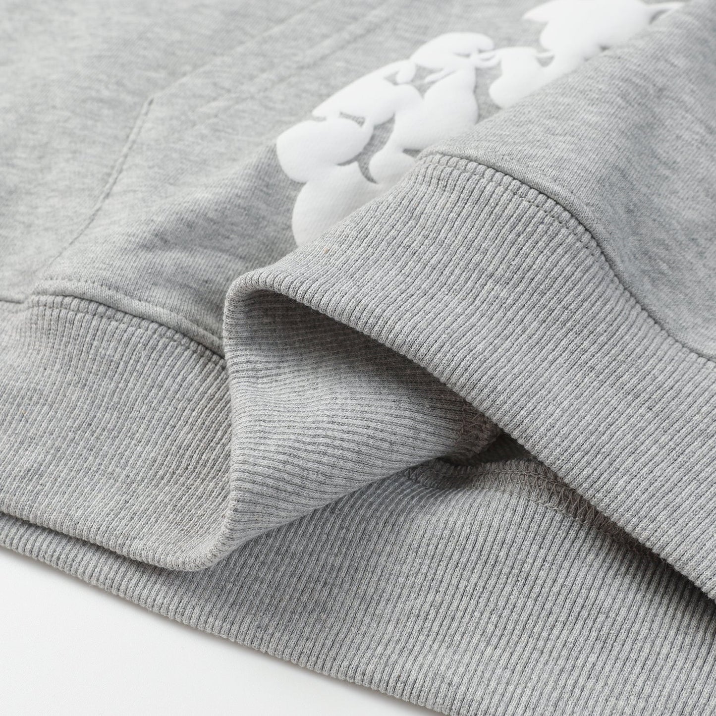 SWEAT À CAPUCHE GRIS EN COTON ET LÉGÈRES DE DENIM