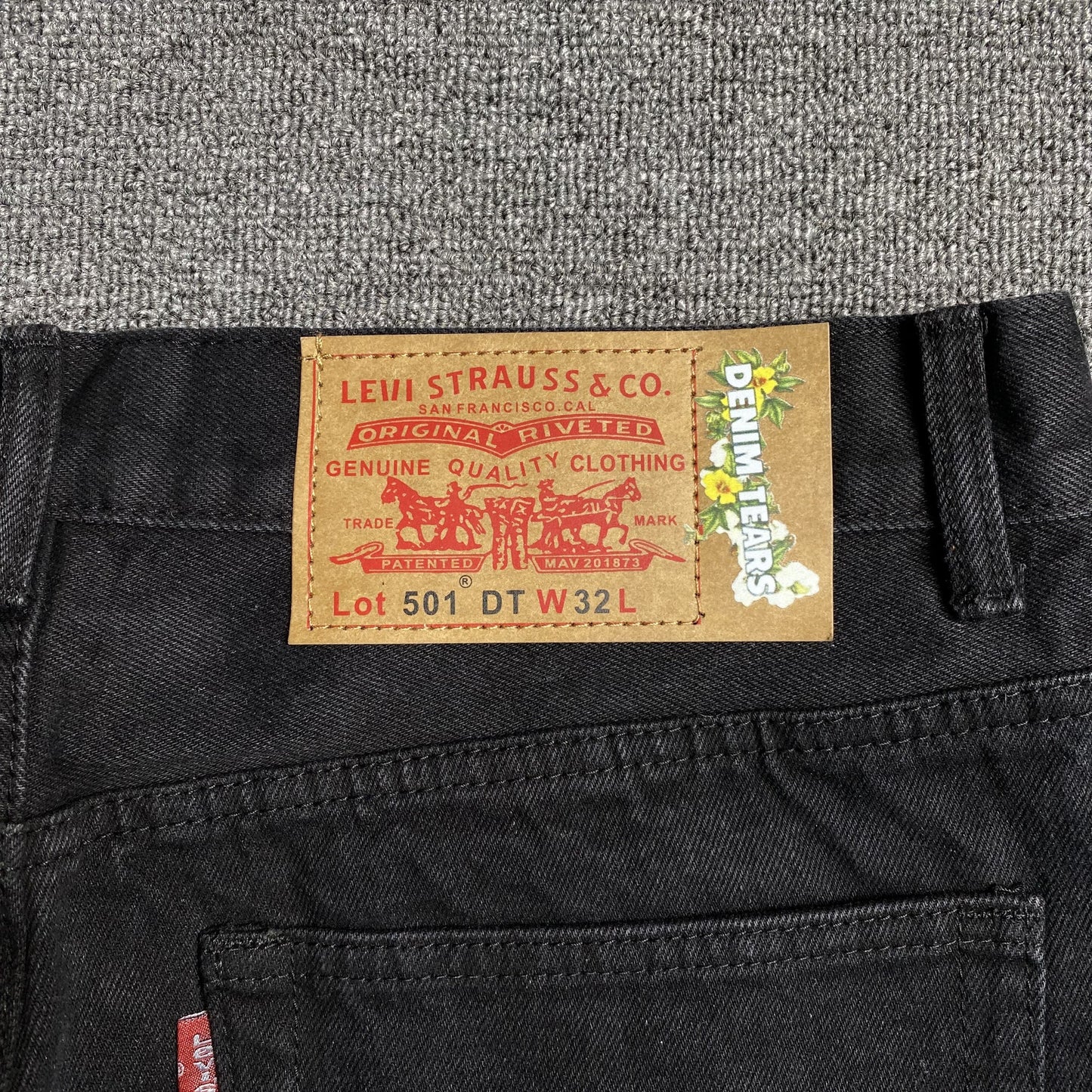 DENIM TEARS x LEVI'S COTTON WREATH JEANS NOIR