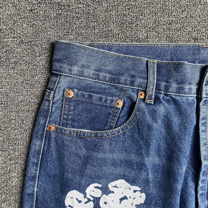 DENIM TEARS x LEVI'S COTTON WREATH JEANS BLEU