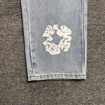 DENIM TEARS x LEVI'S COTTON WREATH JEANS DÉLAVAGE LÉGER