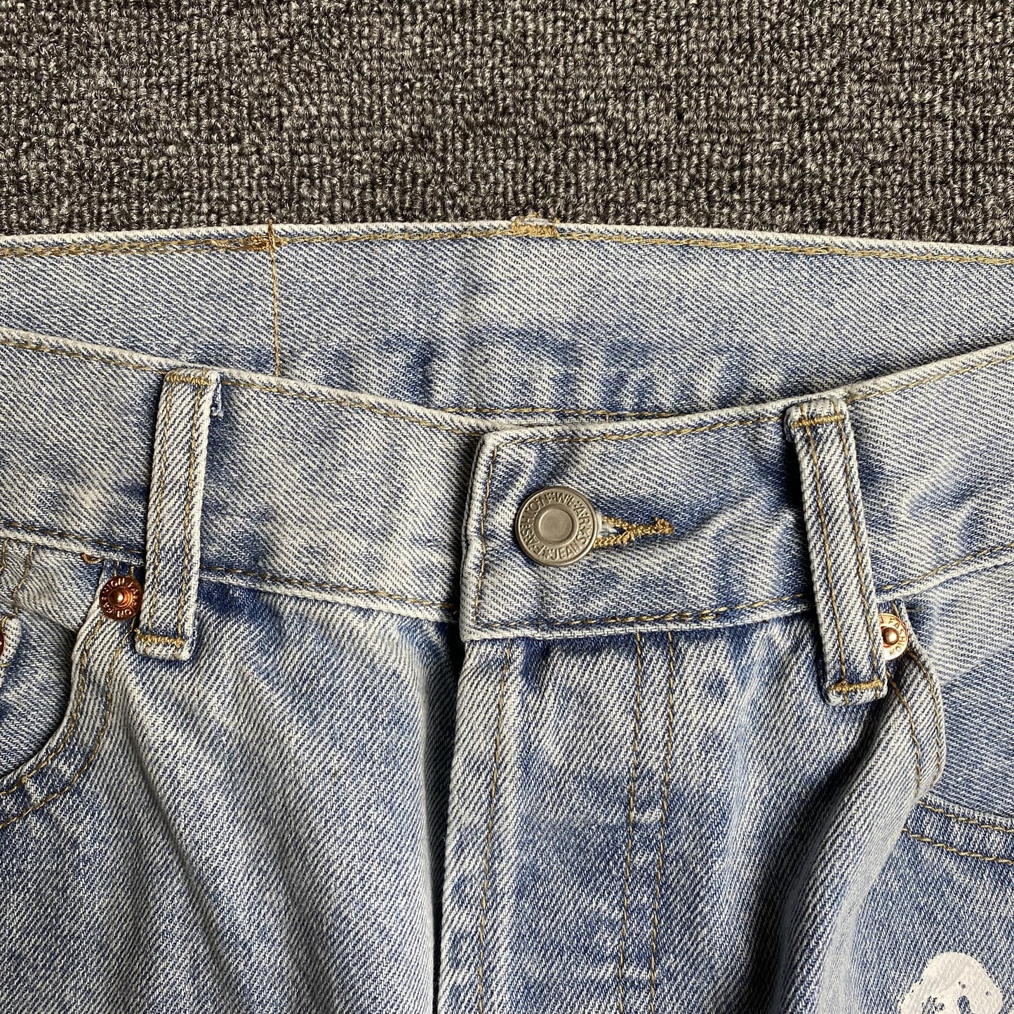 DENIM TEARS x LEVI'S COTTON WREATH JEANS DÉLAVAGE LÉGER