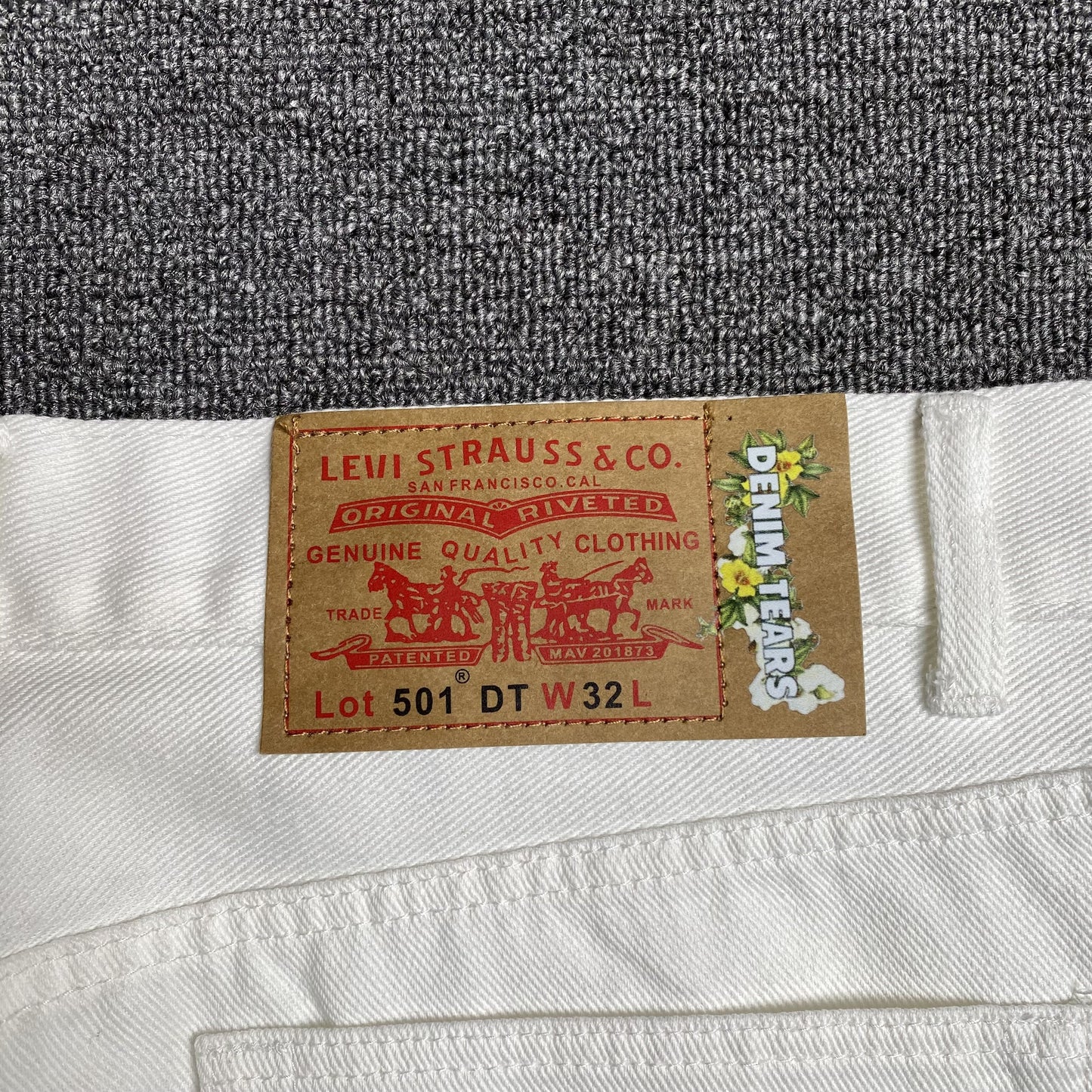 DENIM TEARS x LEVI'S COTTON WREATH JEANS BLANC