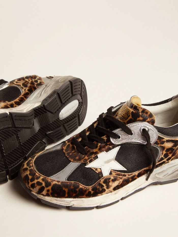 Dad-Star sneakers in leopard-print pony skin with white leather star