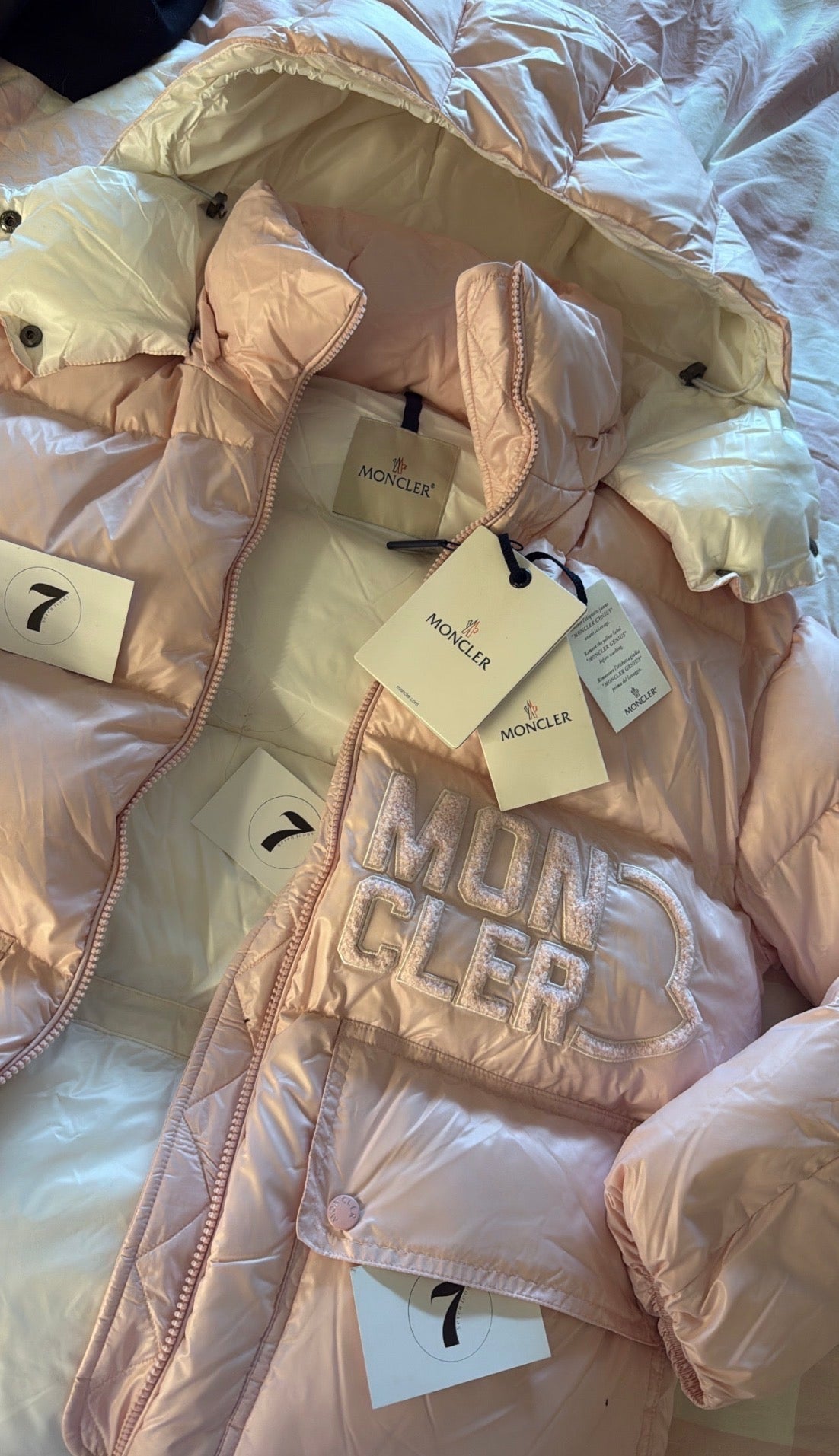 MONCLER Coat Baby Pink