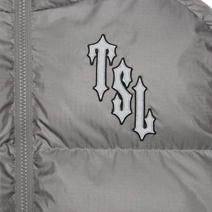 Doudoune grise réfléchissante à capuche Shooters