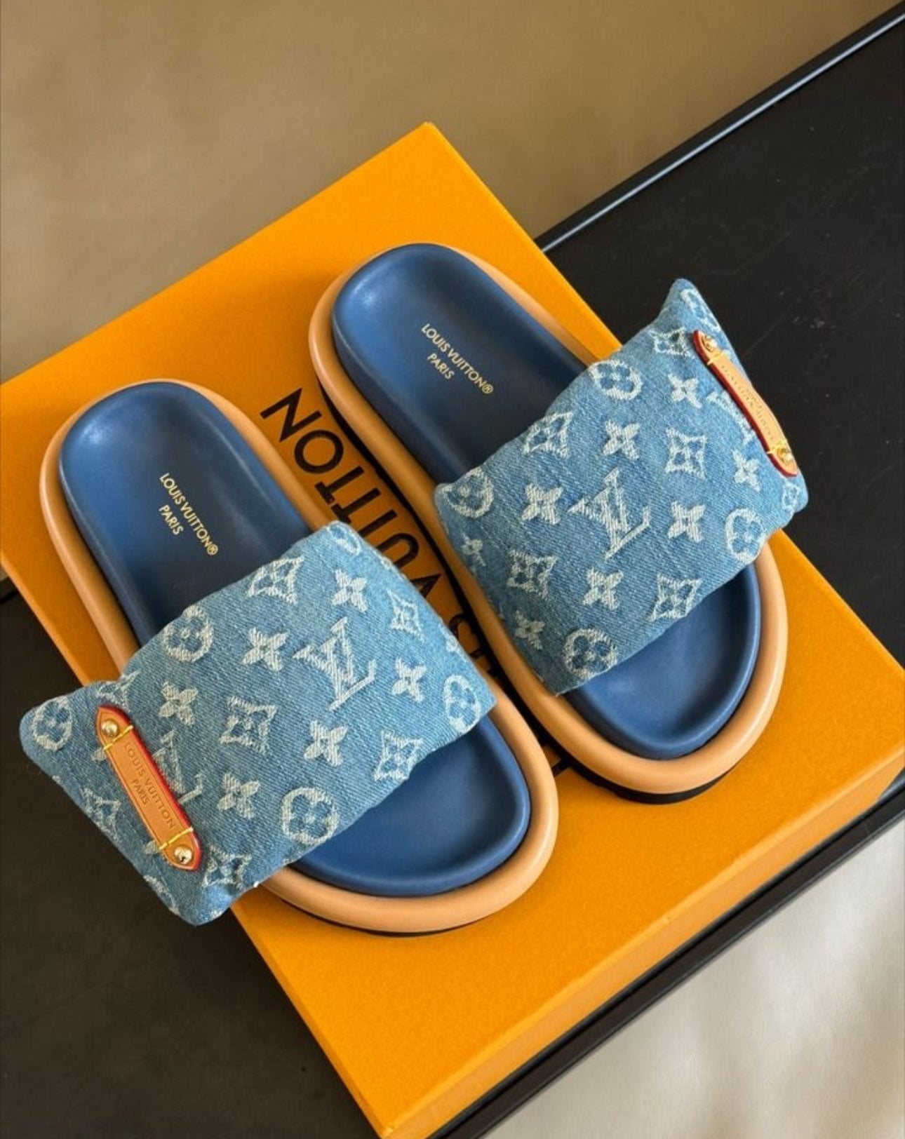 LV PILLOW MULE DENIM