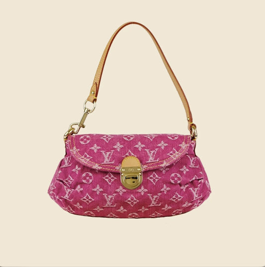 LV DARK PINK DENIM BAG