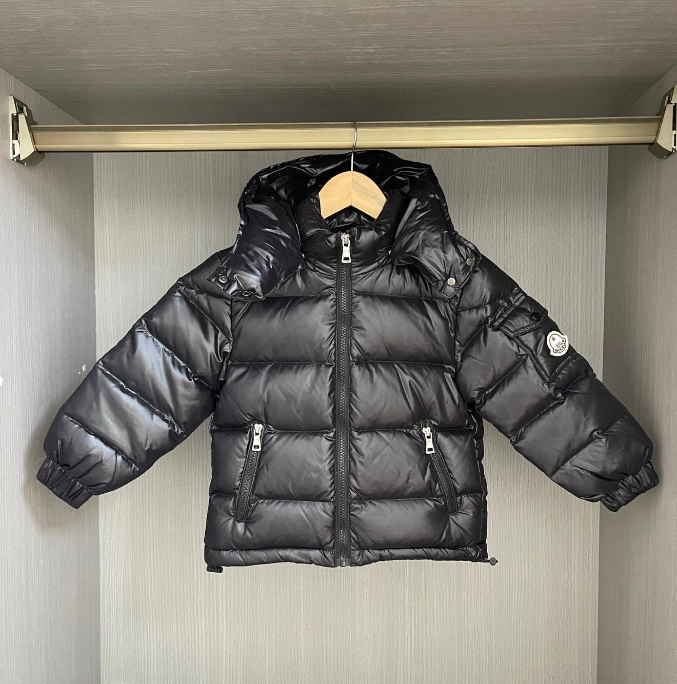 MONCLER KIDS COAT BLACK