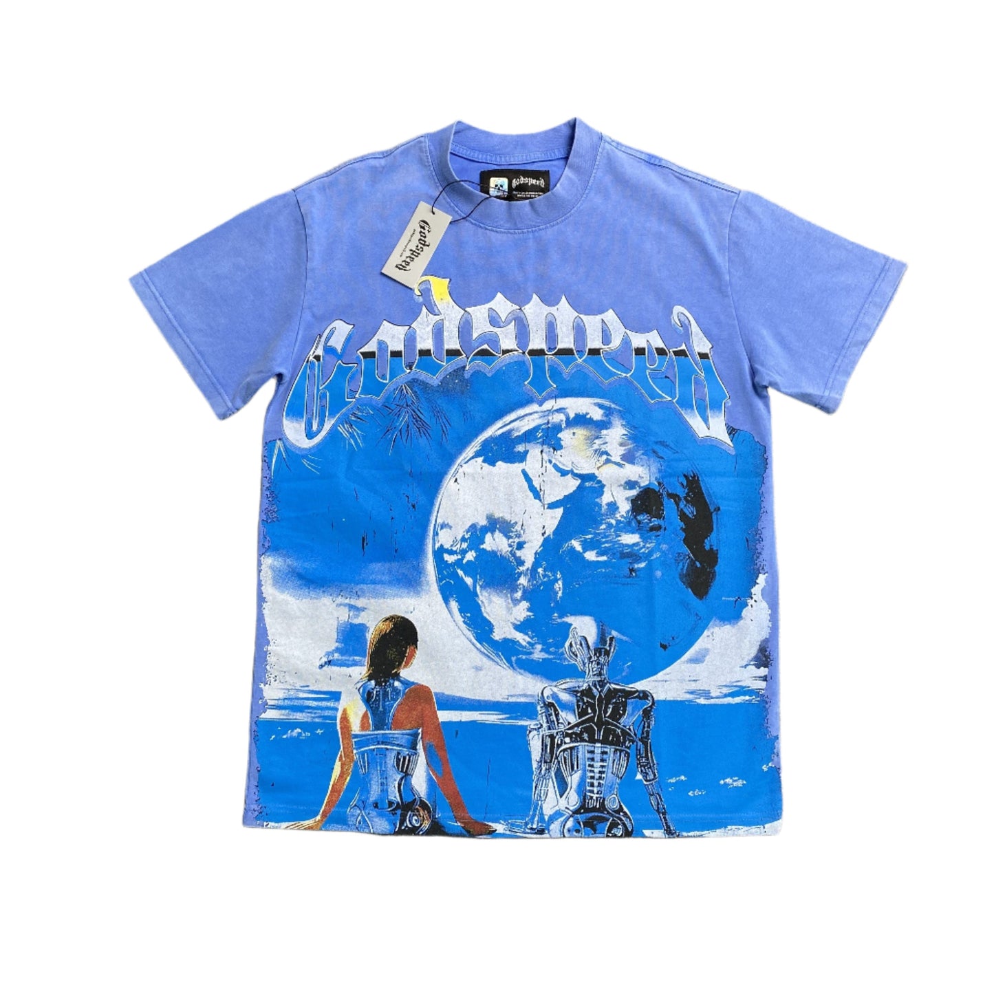 GODSPEED ARTIFICIAL LOVE T-SHIRT WASHED BLUE