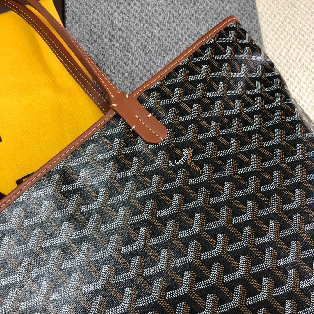 GOYARD ARTOIS PM TOTE BAG BLACK & TAN