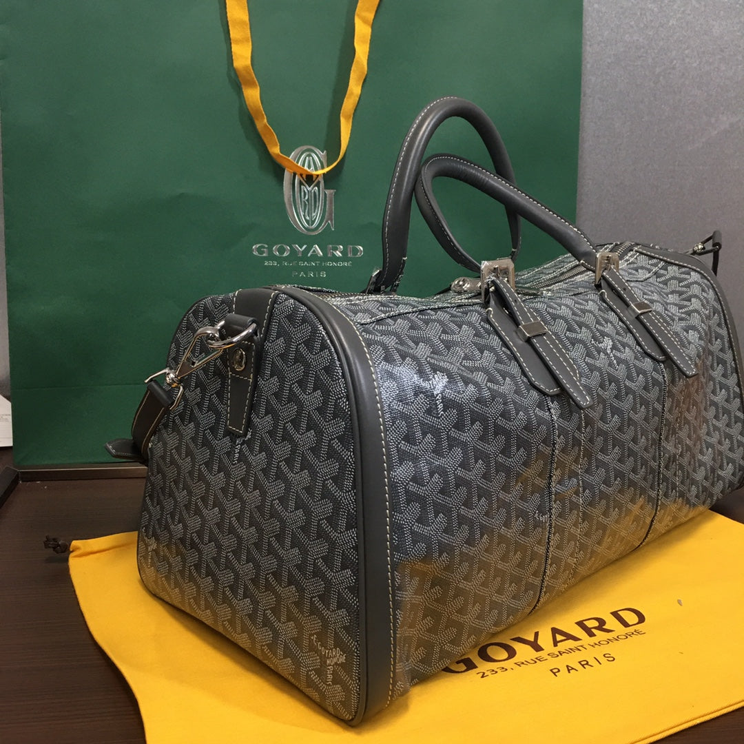 GOYARD BOSTON 50 TRAVEL BAG GREY