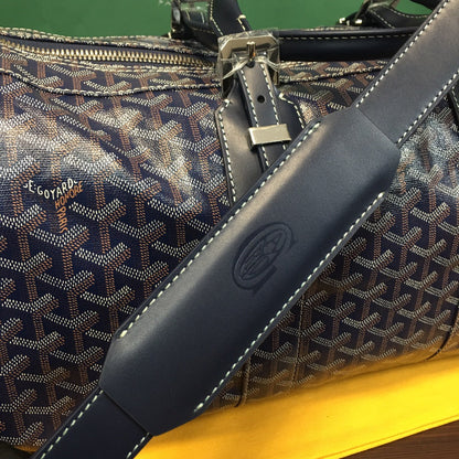 GOYARD BOSTON 50 TRAVEL BAG NAVY