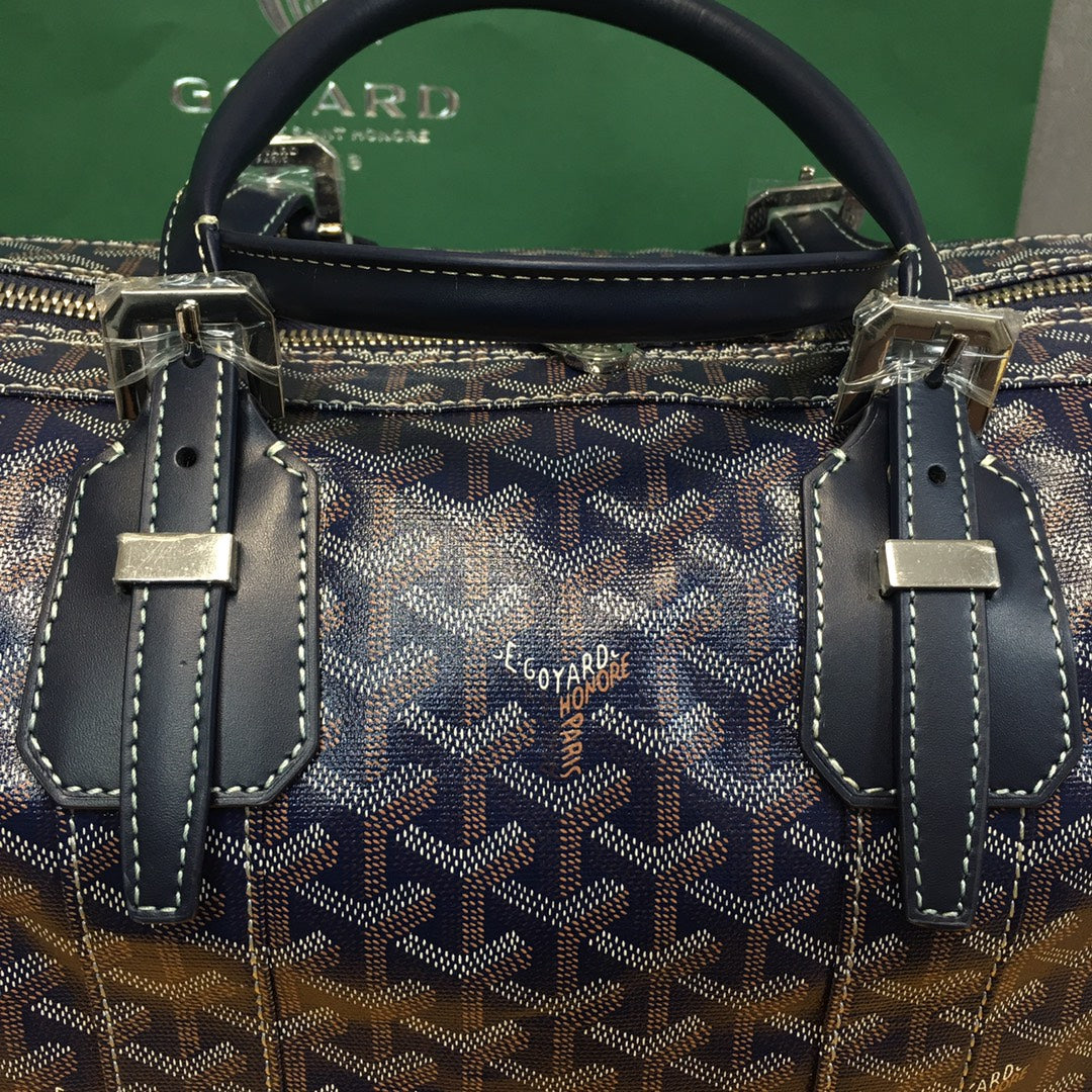 GOYARD BOSTON 50 TRAVEL BAG NAVY