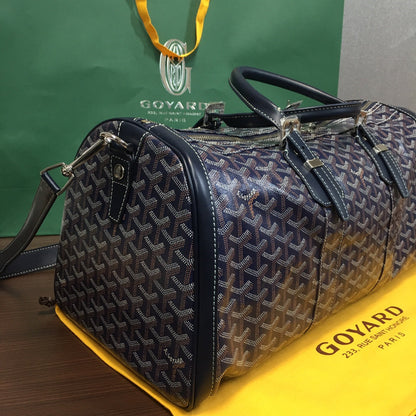 GOYARD BOSTON 50 TRAVEL BAG NAVY