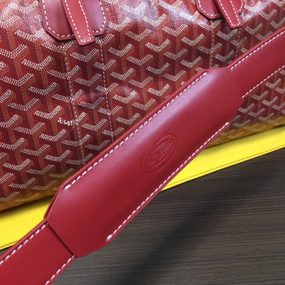 GOYARD BOSTON 50 TRAVEL BAG RED
