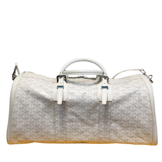 GOYARD BOSTON 50 TRAVEL BAG WHITE