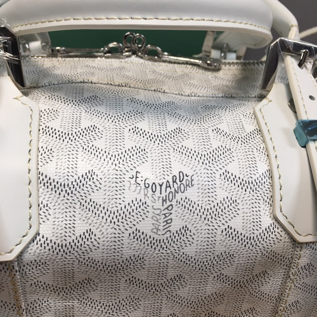 GOYARD BOSTON 50 TRAVEL BAG WHITE