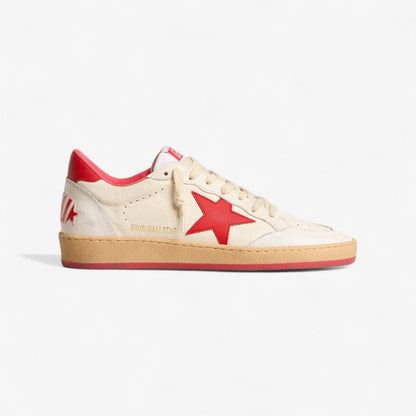 Baskets Golden Goose Ball Star – Crème et rouge