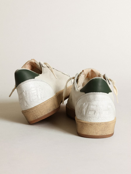Étoile de balle Golden Goose – Languette talon olive et étoile en daim