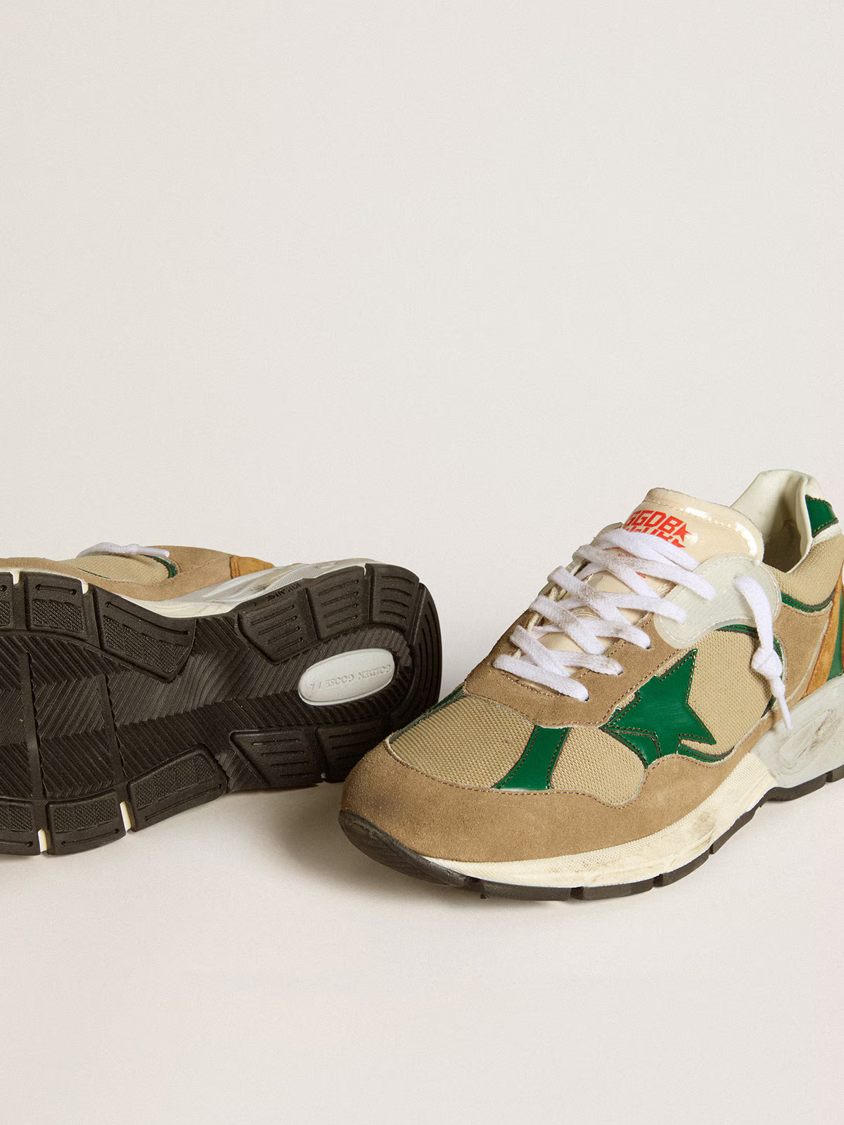 Baskets Golden Goose Dad-Star beige/vert